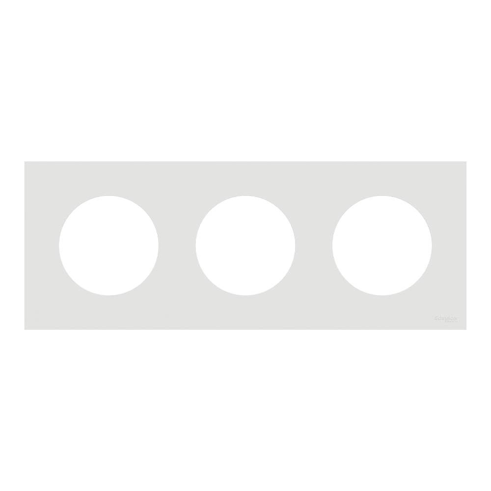 Odace plaque 3 postes blanc